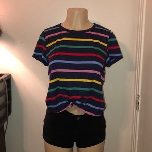 Beware | Multicolor Striped T-shirt